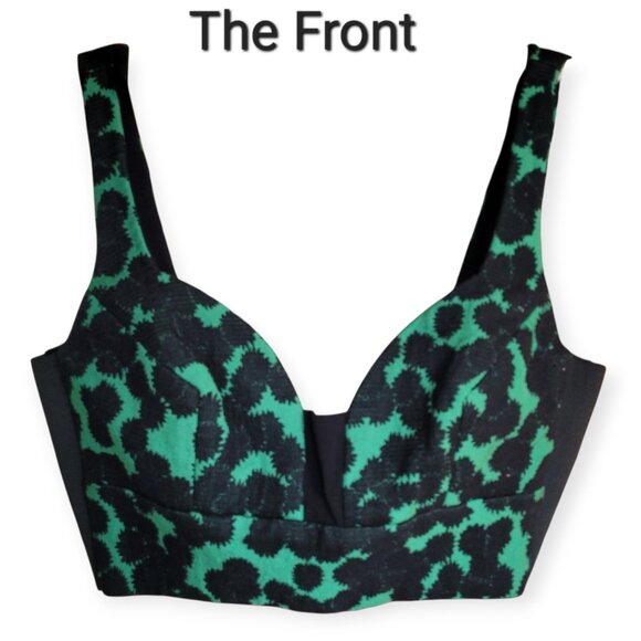 A.L.C. Black Green Morley Corset Croptop Size 2, EUC - Picture 2 of 10